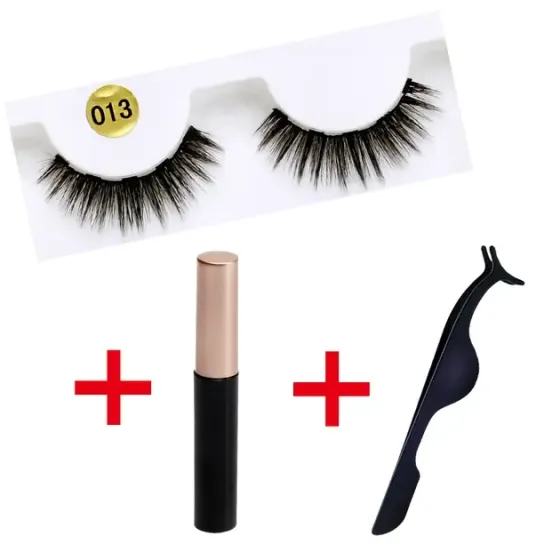 Набор накладные магнитные ресницы+подводка+пинцет Magnetic lashes 3 пары магнитов Коломия
