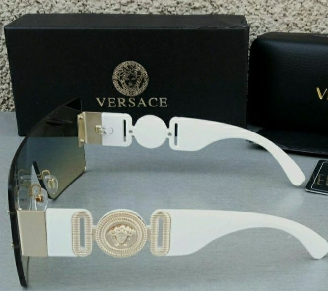 Брендовые солнцезащитные очки маска женские сине бежевый градиент дужк. Киев - изображение 6