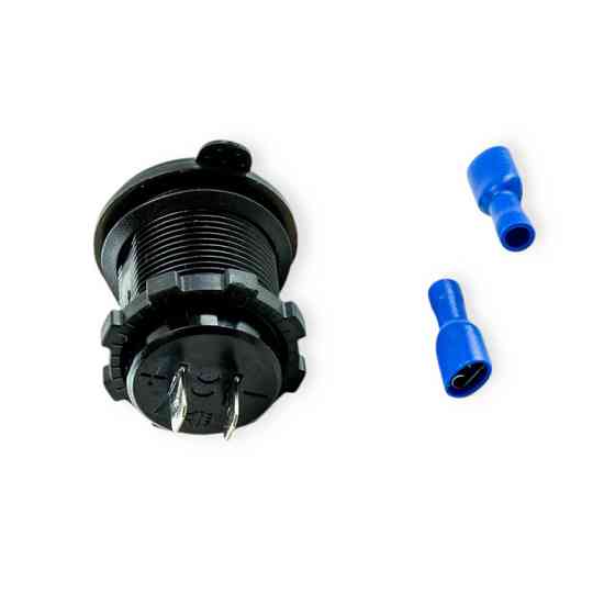 Гніздо врізне 2 USB 1A, 2,1A, 12-24В, кришка, з вольтметром та підсвічуванням зеленою Мукачево