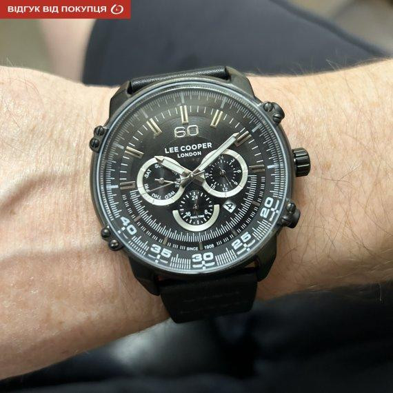 Мужские водостойкие наручные часы Lee Cooper Wolf (Черный) Винница - изображение 4