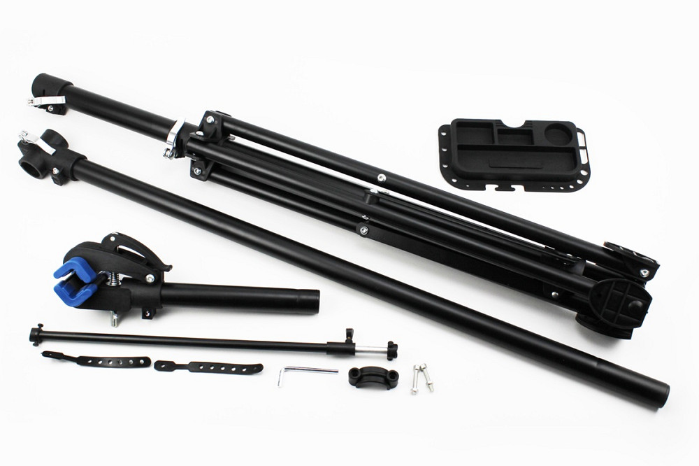 Стенд для ремонту велосипеда, складаний, регульована висота 100-150 см, регульований кут нахилу велосипеда, чорний HS-X006A Киев - изображение 1