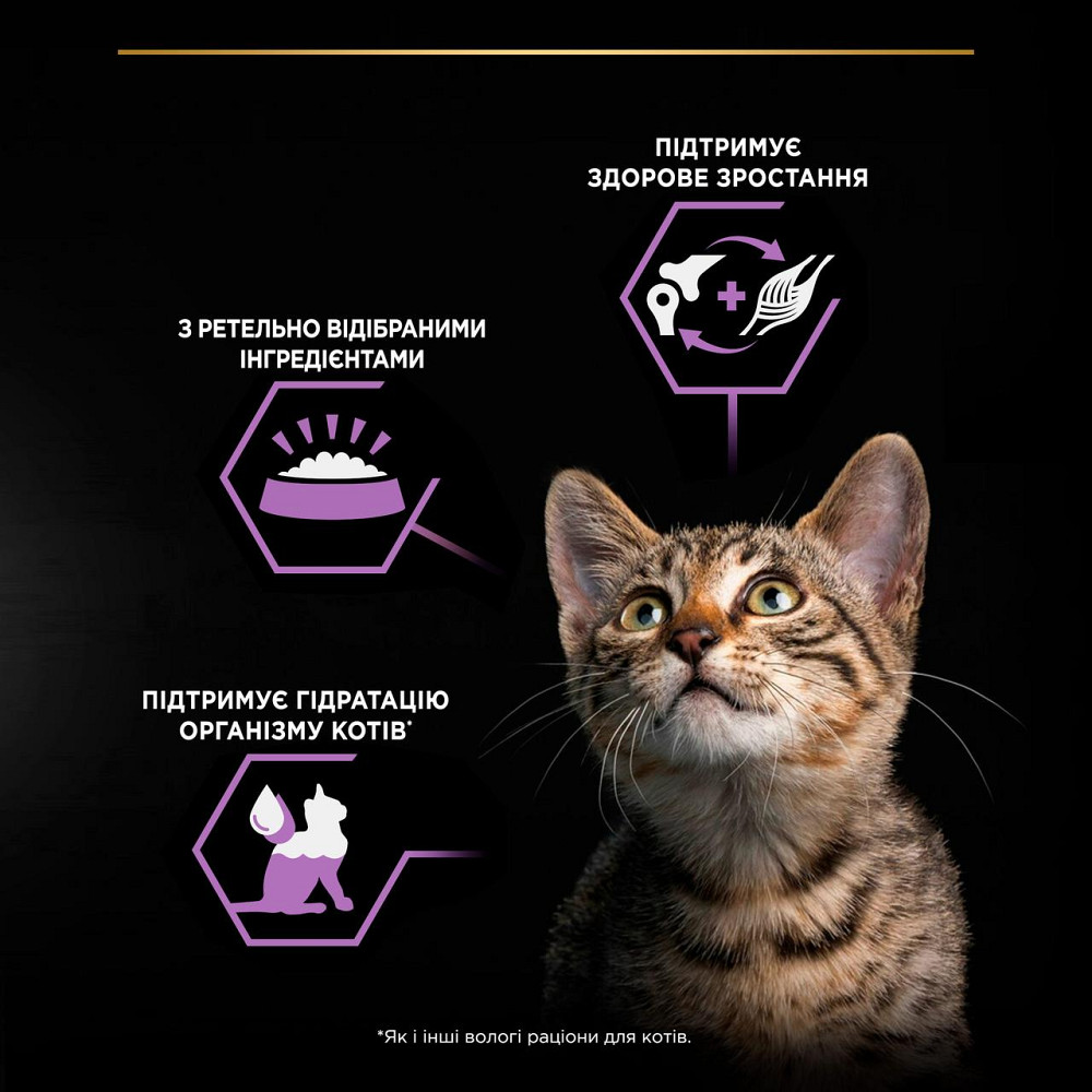Вологий корм PRO PLAN Kitten Healthy Start для кошенят, мус, з куркою, 85 г Київ - фото 7