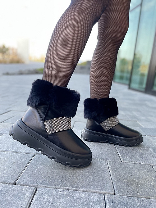 Marko Угги жіночі DE MARKO чорні натуральна шкіра зима висота 12 см (4881) Коломия - фото 9