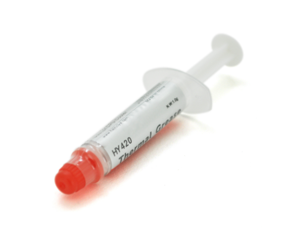 Паста термопроводная HY-420 1g, шприц, White, >1,36W/m-K,  Полтава