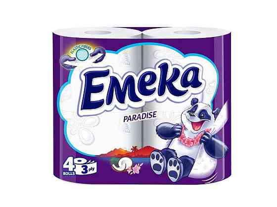 Туалетний папір 4шт 3шар paradise ТМ EMEKA Київ