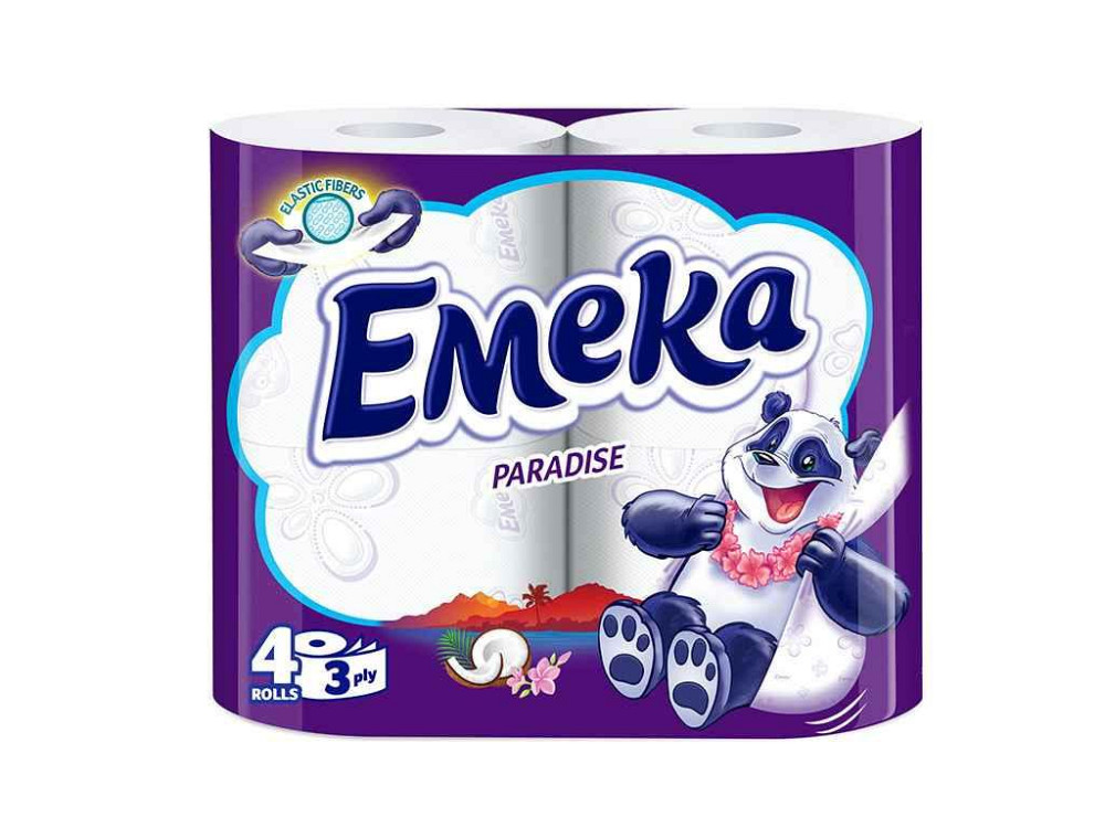 Туалетний папір 4шт 3шар paradise ТМ EMEKA Київ - фото 1
