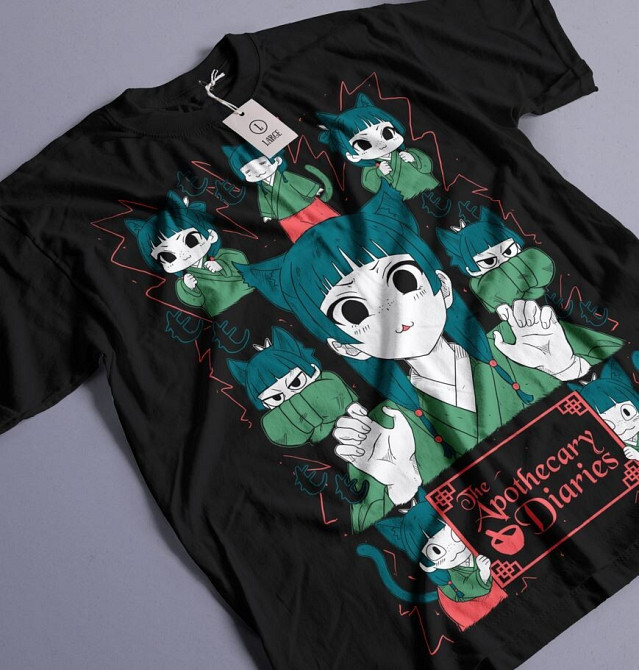 Футболка для мальчика аниме Маомао Апотхекарй Диариес Ессентиал оверсайз (рост от 165 до 180 ) Черний AnimeJ0834m Днепр - изображение 1