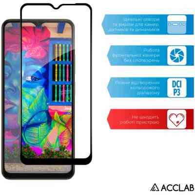 Стекло защитное ACCLAB Full Glue Oppo A38 4G Black (1283126588570) Винница