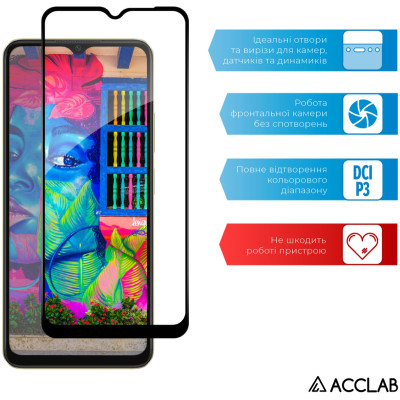 Стекло защитное ACCLAB Full Glue Oppo A38 4G Black (1283126588570) Винница - изображение 5