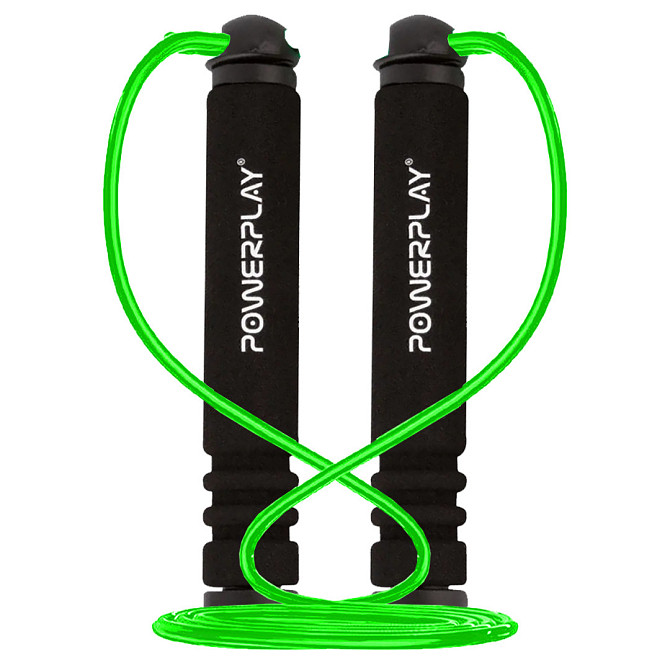 Скакалка PowerPlay 4205 Classic Plus Jump Rope Зелена (2,7m.) Каменское - изображение 1