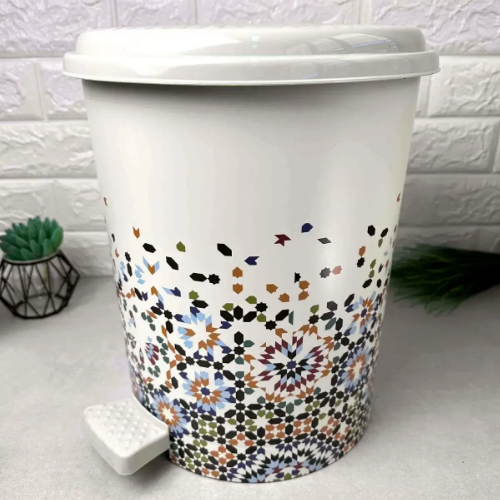 Відро для сміття 11л з педаллю пластик з малюнком мозаїка ELIF Житомир