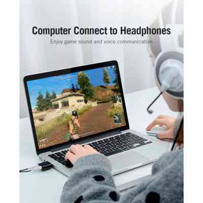 Звукова плата Vention Audio USB 2х3,5mm jack Metal (VAB-S17-B) Вінниця