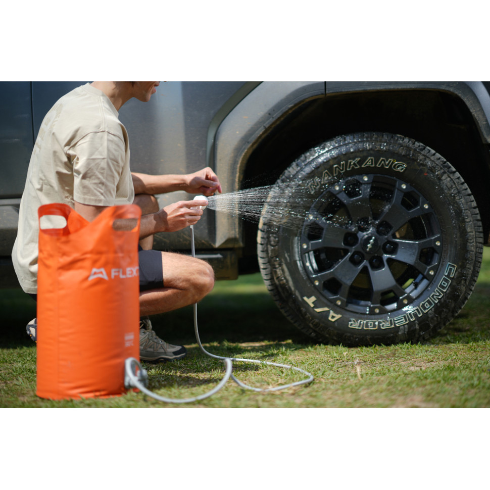 Душ портативний із ємністю та насосом Flextail Tiny Shower Bucket, 20л, помаранчевий Киев - изображение 13
