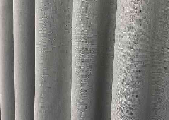 Двостороння шторна тканина блекаут з лляною фактурою, колекція “Scandi” колір сірий 1900ш Київ