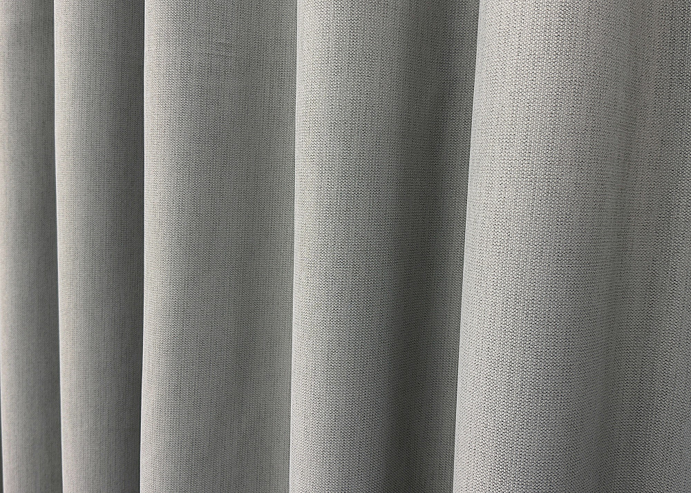 Двостороння шторна тканина блекаут з лляною фактурою, колекція “Scandi” колір сірий 1900ш Київ - фото 4