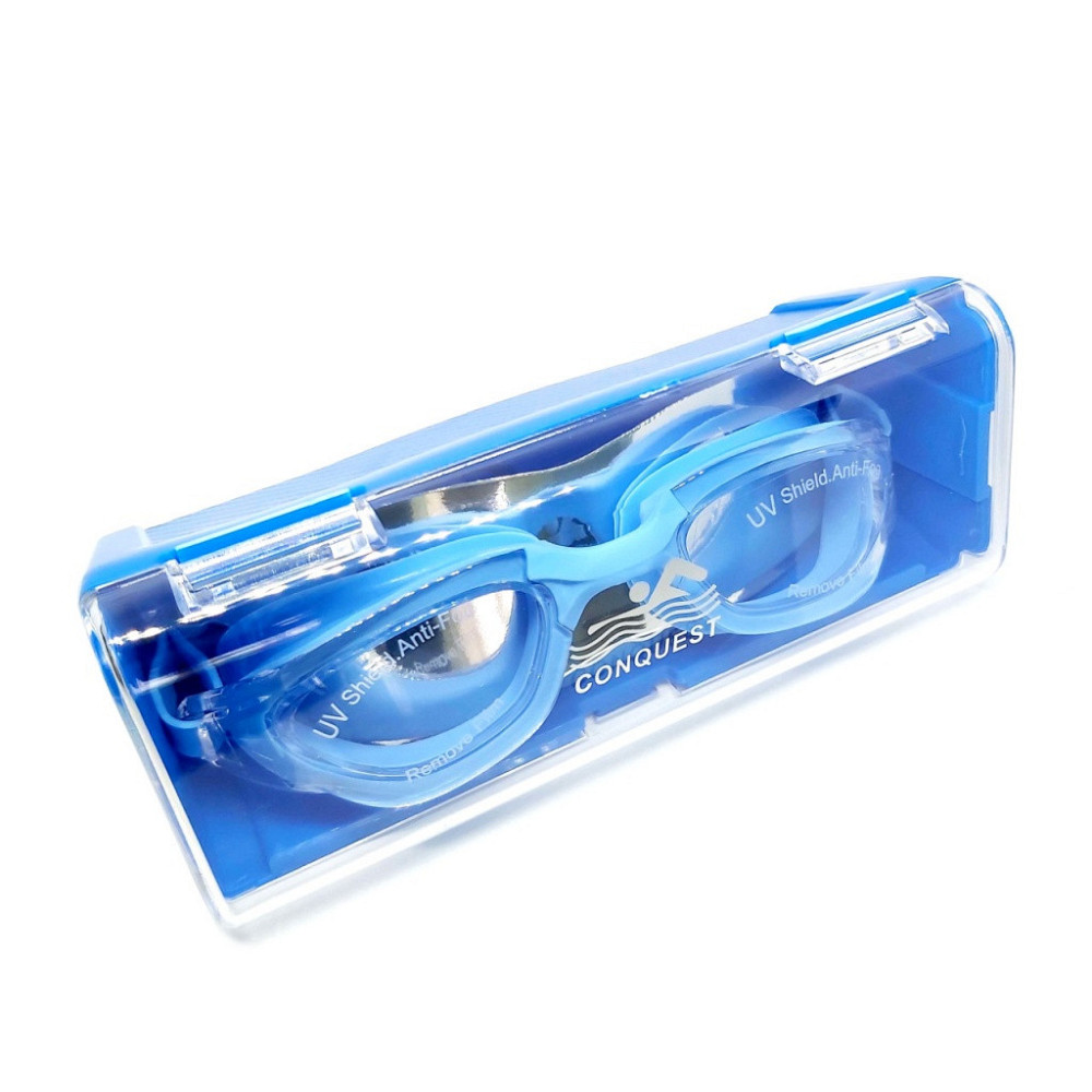 Окуляри для плавання CONQUEST BL-5800 Вишневе - фото 4