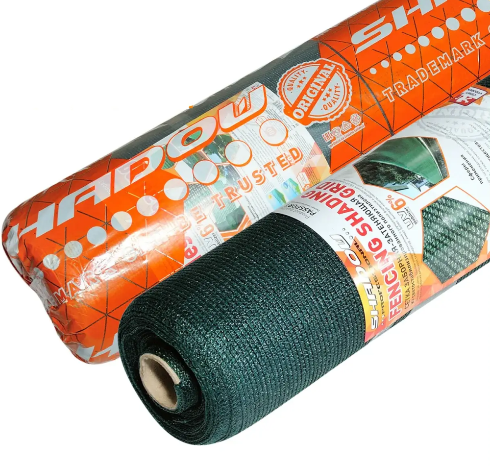 Затіняюча сітка 110 г/м2 90% 2*50 м для паркану сітка для тіні Дніпро - фото 1