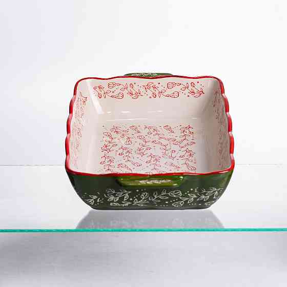 Форма для запікання Vintage 33×21×5.5 (см) прямокутна з ручками Зелена HM05-11 Київ