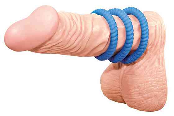 Набір ерекційних кілець - Lust 3 Blue Sex Aura Київ