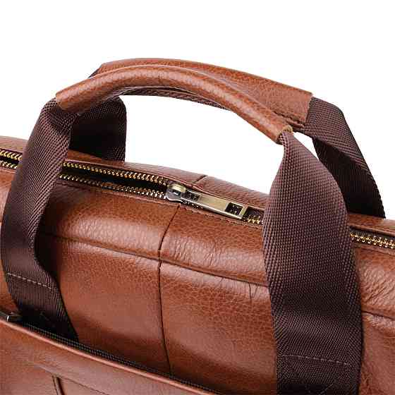 Чоловічий діловий портфель з натуральної шкіри Vintage 23038 Коричневий Київ