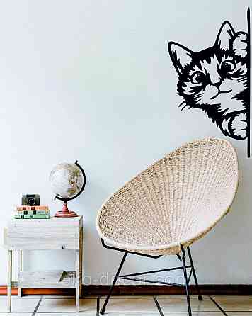 Декоративне настінне 3D Панно «Кіт» Декор на стіну з об'ємом (ціна за 1 шт) Київ