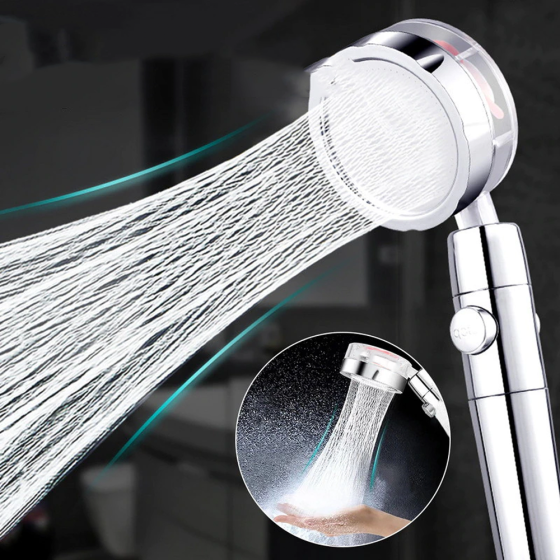 Лійка насадка для душу з турбовентилятором обертання 360°,колір Рандом SBR Київ