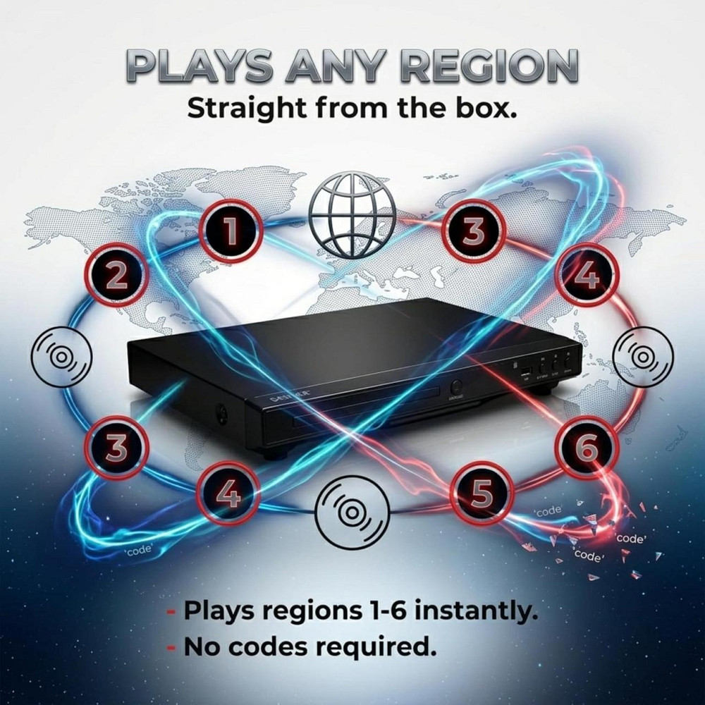 DVD-програвач Denver DVH-1245 з дисплеєм, HDMI, USB та вбудованим декодером об'ємного звуку Dolby Digital Дніпро - фото 8