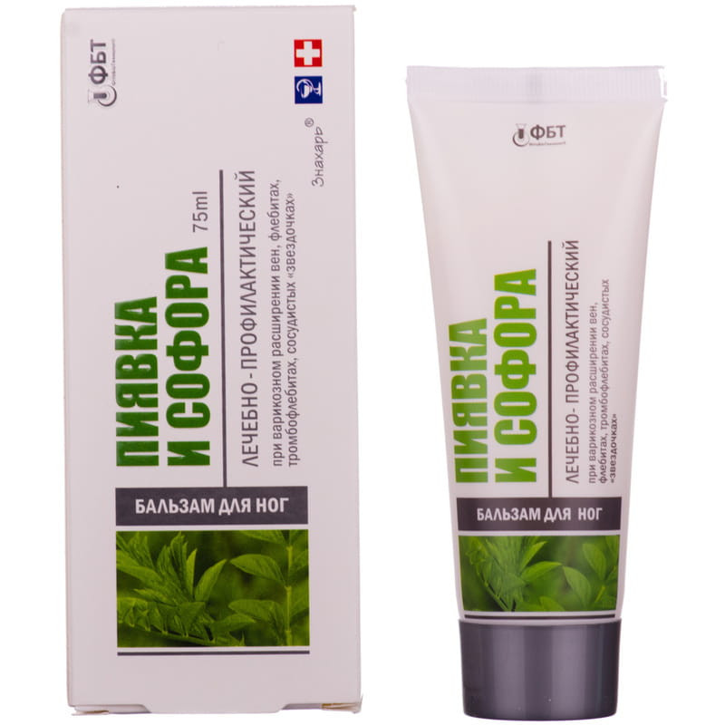 П'явка і Софора бальзам для ніг ФітоБіоТехнології 75 мл Луцьк - фото 1