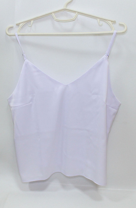 Шелковая майка на тонких бретельках Белый XS/S Харьков - изображение 7