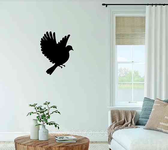 Декоративное настенное Панно «Птичка» Декор на стену(цена за 1шт) 30*21, Черный Киев