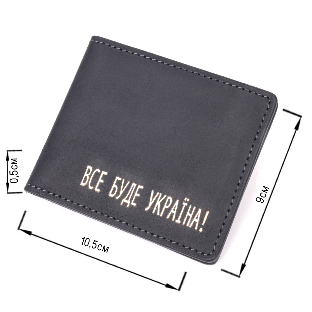 Добротна обкладинка з вінтажної шкіри для посвідчення учасника бойових дій Україна GRANDE PELLE 16759 Чорна Київ - фото 7