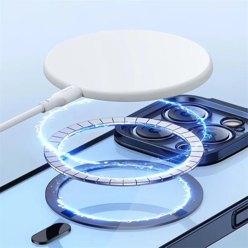 Чохол Iphone 14 Pro Max загартоване скло MagSafe Baseus Glitter Magnetic ARMC010703 Київ - фото 3