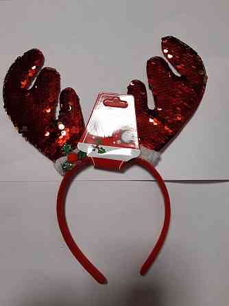 Обруч новорічний з паєтками універсальний різнобарвний Київ