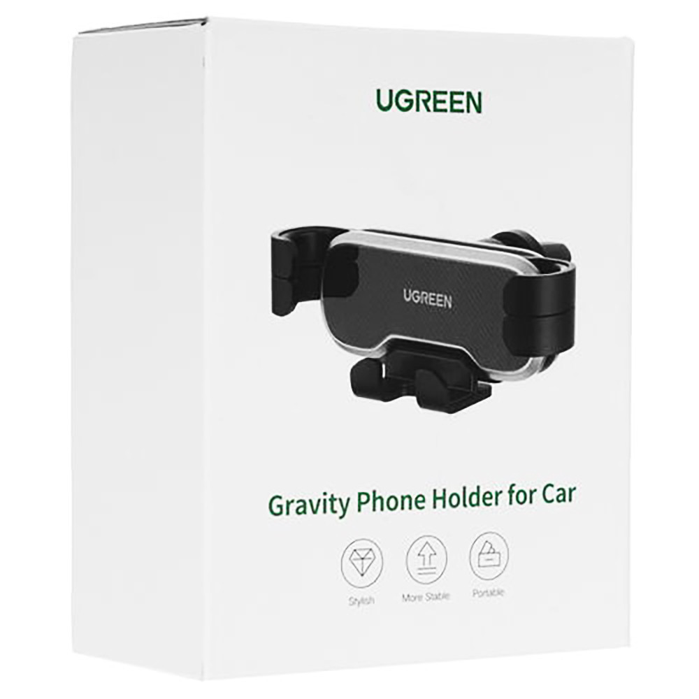 Автотримач для телефона UGREEN LP228 Gravity Drive Air Vent Car Mount Phone Holder Black Киев - изображение 2