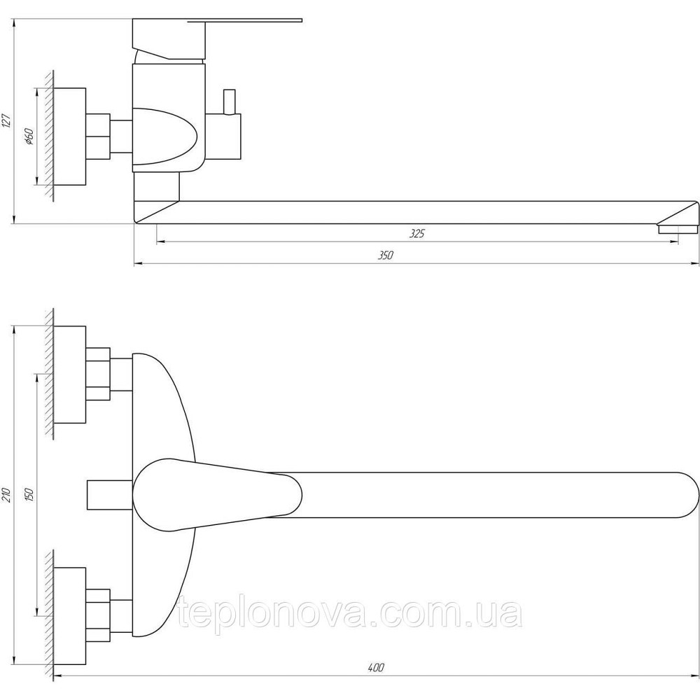 Змішувач для ванни Globus Lux MAIN SM-208 Чернівці - фото 4