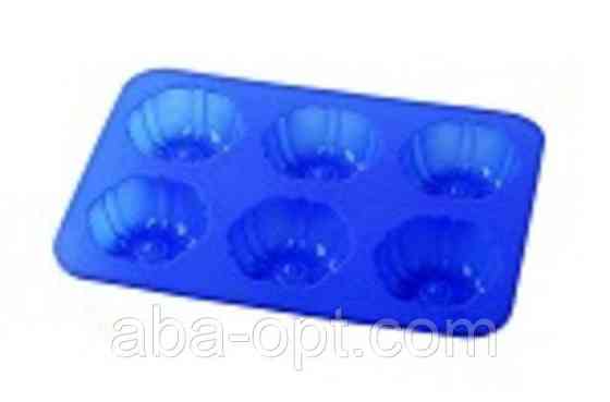 Силіконова форма на 6 виробів " кекс родзинка " 30 х 18 х 3 см (шт) Одеса
