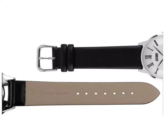 Чоловічий годинник Skmei 9092 Rome (Сріблястий з білим циферблатом) Київ