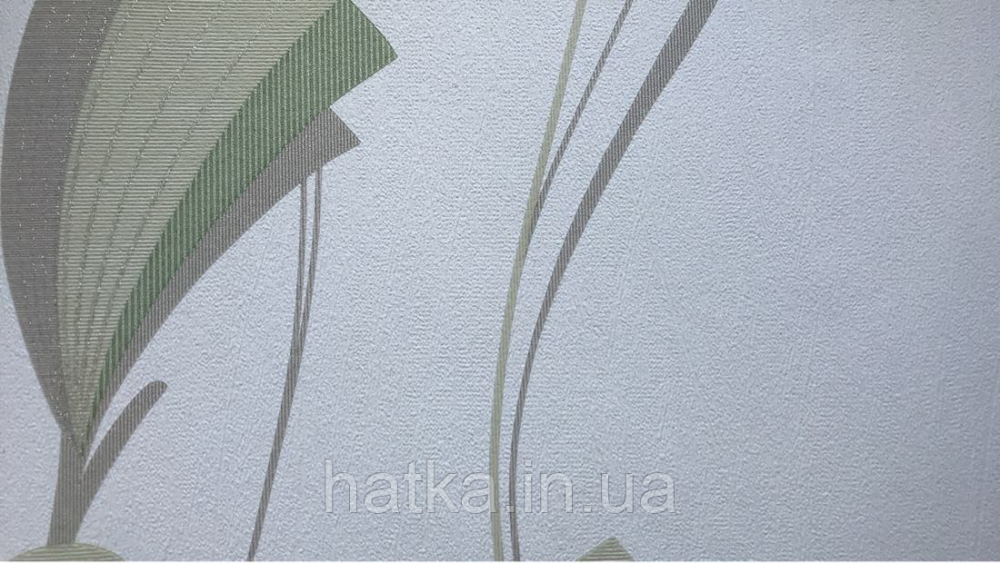 Шпалери вінілові на флізеліні Marburg Chelsea 0.53х10 абстракція завитки зелені салатові коричневі Київ - фото 1