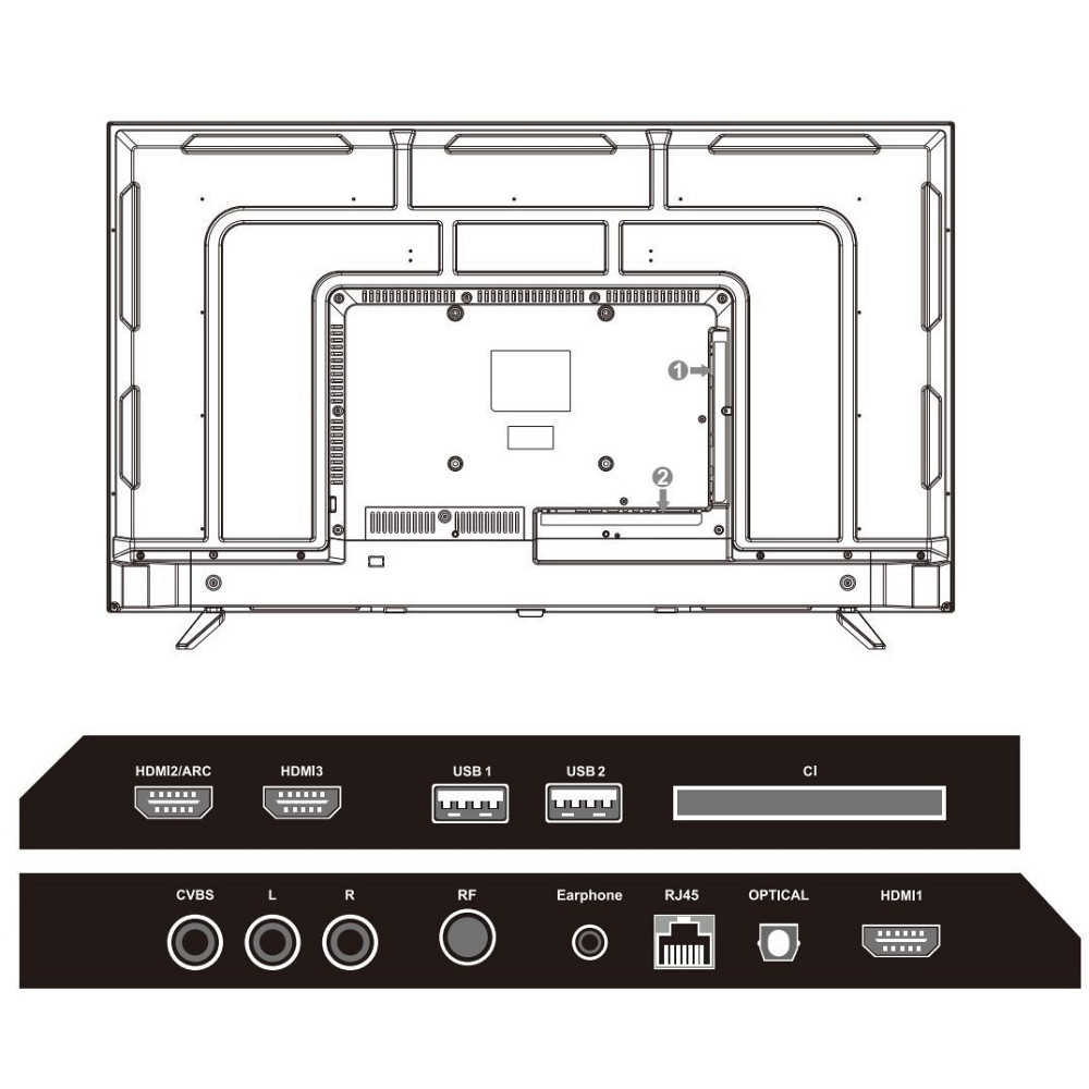 TV 55 Mystery MTV-5560UDT2 4K/Android 11/DVB-T2/2xUSB 2.0/3хHDMI/CI-слот/Wi-Fi/Black Вінниця - фото 3