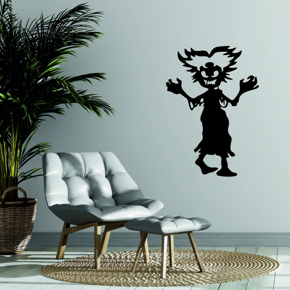 Декоративне настінне Панно «Сілует дітей. Гелловін», Декор на стіну 110*78 см, Чорний Київ - фото 3