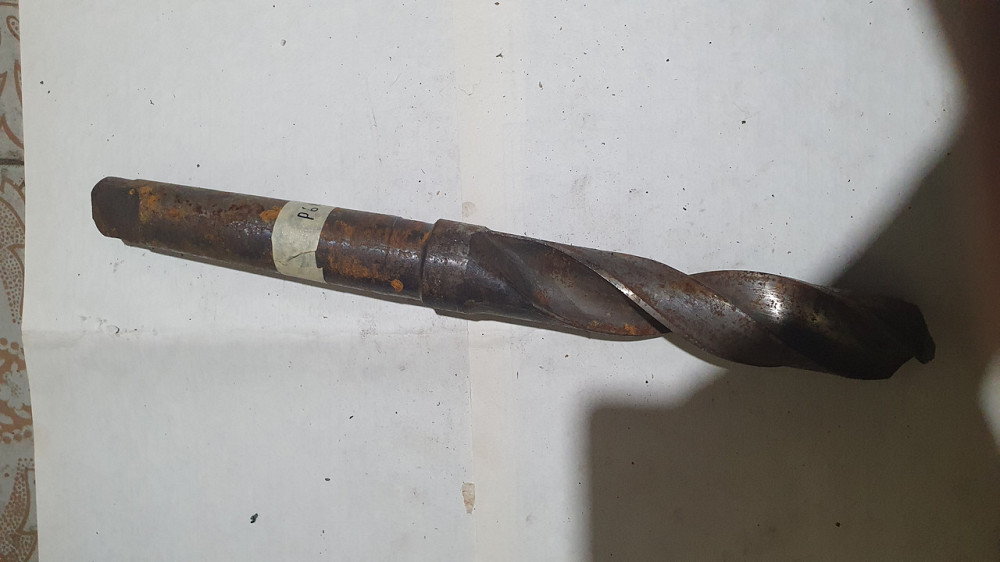 Сверло с коническим хвостовиком 35.5 мм. Р6М5. СССР. Харьков - изображение 1