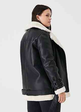 Жіноча стильна дублянка зі штучним хутром Одеса