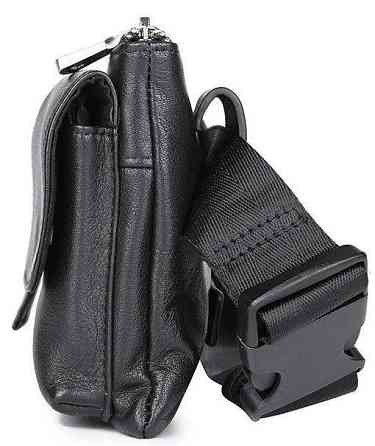 Сумка поясная кожаная Черная (Vintage) Киев