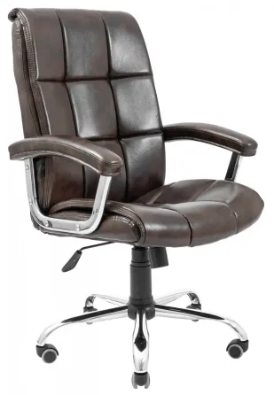 Офісне Крісло Керівника Richman Arizona Titan Dark Brown Хром М3 MultiBlock Коричневий Київ