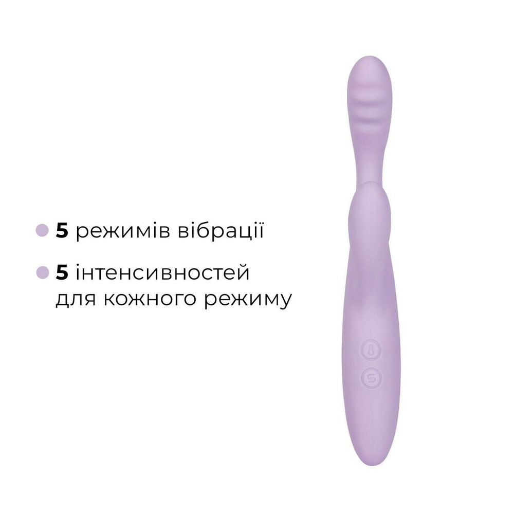 Тонкий кролик-вибратор Svakom Cici+ 2 Lilac, управление со смартфона, подогрев до 38 °C Sex Aura Киев - изображение 4