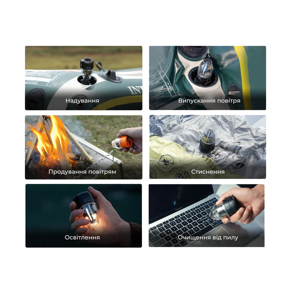 Насос-ліхтар кемпінговий Flextail Max Pump 3, білий Киев - изображение 16