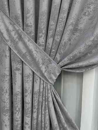 Комплект готових штор VR-Textil Жакард Sultan YL № 1668ш Сірий 200х270 см 2 шт (32-434) Київ