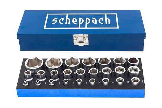 Набор головок комбинированный 1/4'', 1/2'', 25пр. (6гр.) SCHEPPACH SCH-50121G Одесса