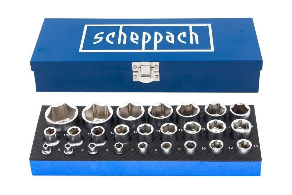 Набір головок 1/4'', 1/2'', 25 предметів (6гр.) SCHEPPACH SCH-50121G Одеса - фото 3