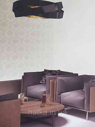 Обои виниловые на флизелине Rasch Ornament 1.06х10 вензеля завитки коричнево кремовые на розовом 973129 Киев